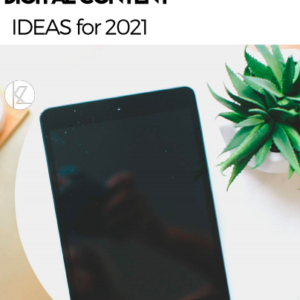 image of an ipad saying digital content ideas for 2021