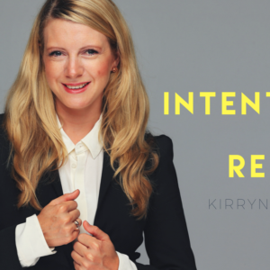 Photo of Kirryn with the words Good intentions to great results