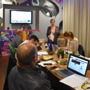 Kirryn leading attendees at a workshop