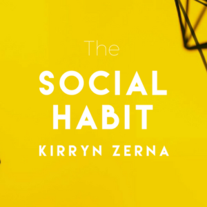 The Social Habit on a yellow background