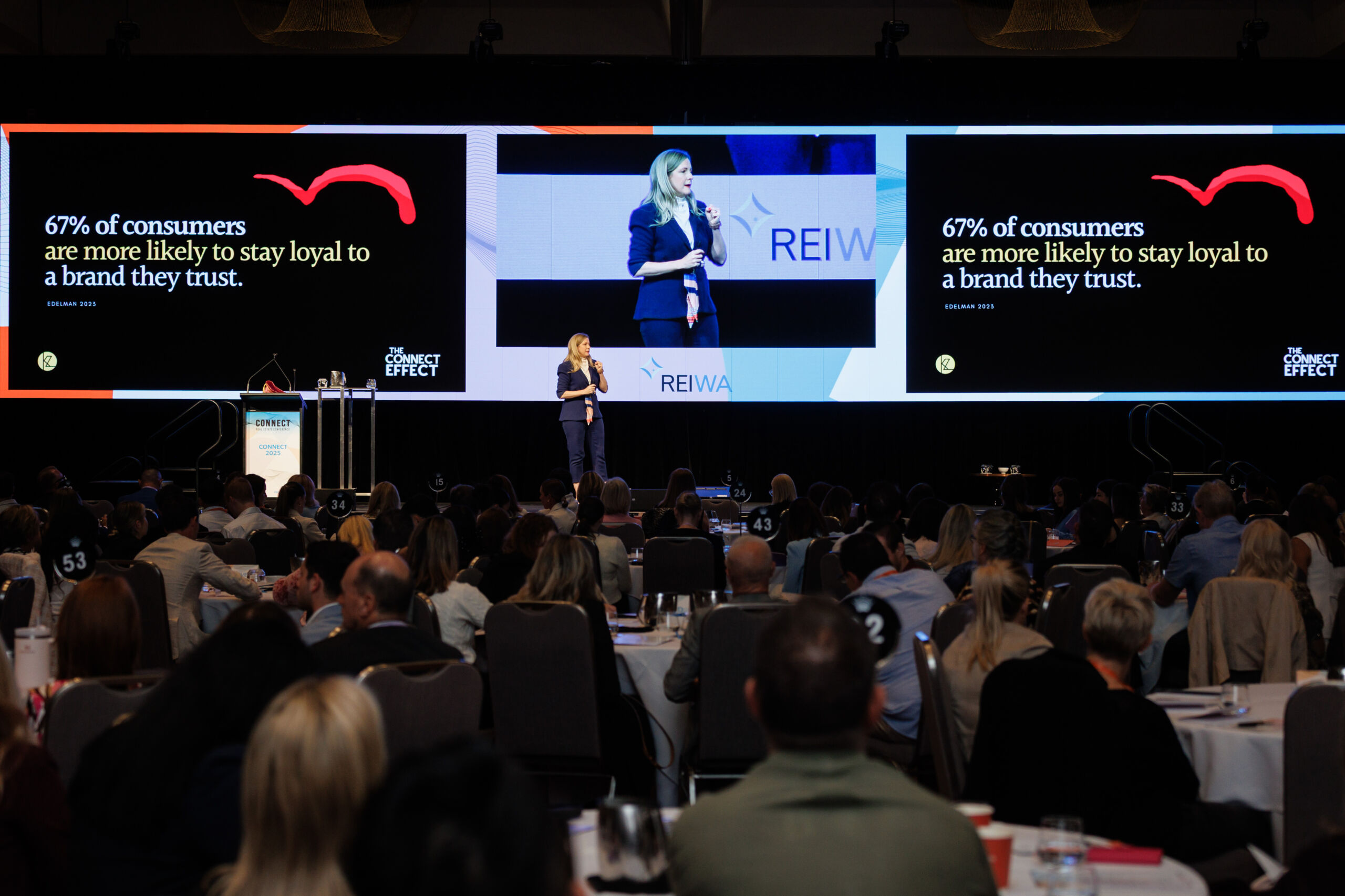 Kirryn Zerna delivering a customer experience keynote